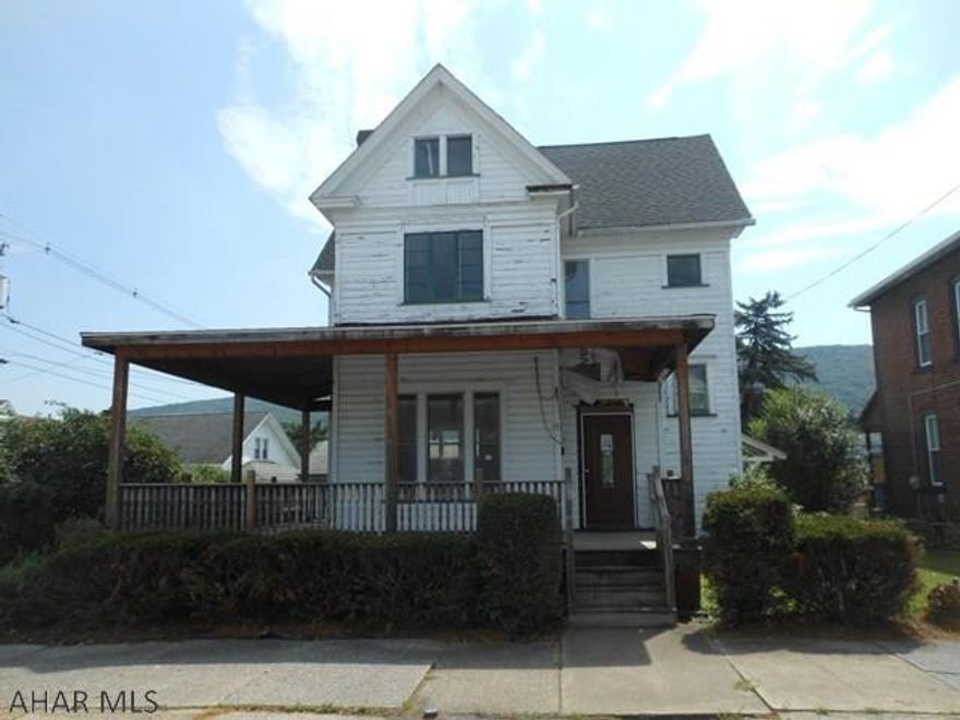 This is a Fannie Mae Homepath property.This is a two story home in Tyrone. This home is located on a corner lot. It has privacy shrubbery against the side street with a 1 car detached garage. The first floor features a foyer, living room, dining room, kitchen and 1/2 bath. The second floor has three bedrooms and a full bath. The attic is a walk up that can be used for storage.Real Estate tax does not include School Tax. With some work, this house could be your home