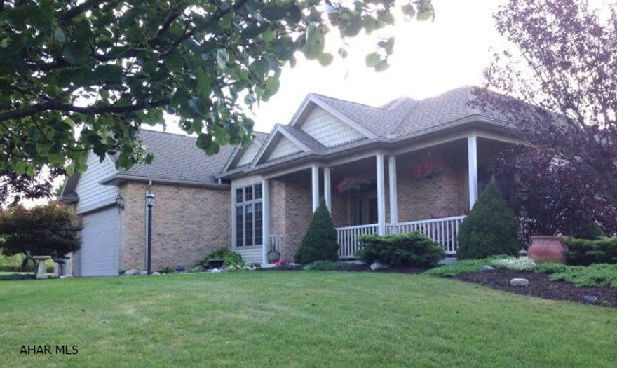 Beautiful, Open, Airy, Stylish-Lovely!! Meticulously maintained! Spacious ranch w/ 10 ft ceiling throughout. Great view from deck & Great room w/ Propane Fireplace, Central Vac, owned water softener, first floor laundry. Huge lower level, family room that opens to patio w/ fire pit & bubble rock. Pretty koi pond @ entry way, covered porch, 3 car garage. This home has it all!! Don't wait! Motivated Seller!!