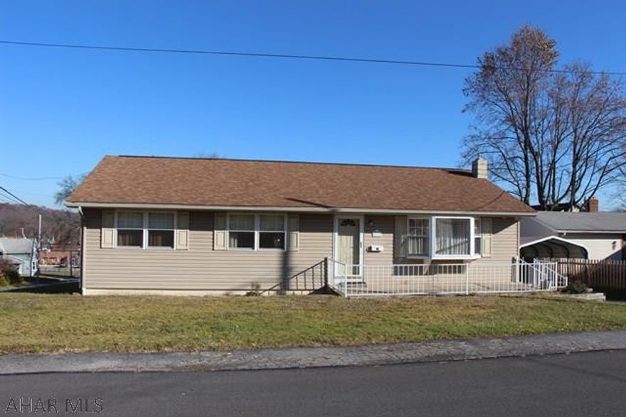 The perfect one story house is waiting for you just a few blocks from PSU Altoona Campus. 3 bedrooms 1 full bath, beautiful hardwood floors throughout. Large 23x15 deck and shed with electric, newer furnace and central air system. Call today to schedule your showing!