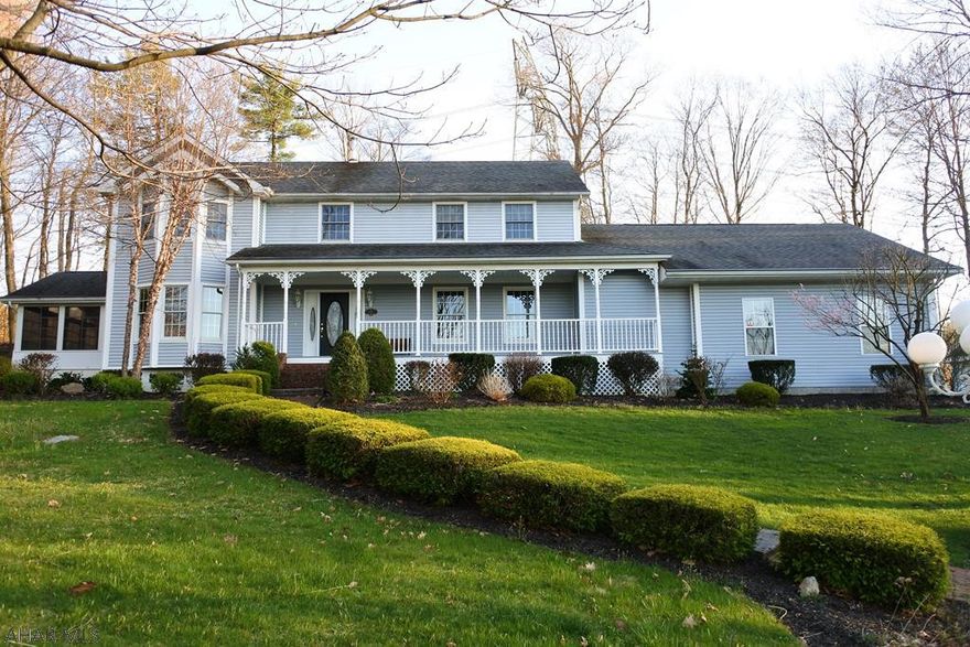 Custom 2 Story on 2+ acres, backyard is fenced.  4 BR's, 2 full Baths and 2 half Baths. Beautiful Chef's Kitchen with professional grade range, Granite counter tops, lots of storage...plenty of space for everyone....LR opens to a FR (pellet stove for Winter nights), another FR and a knotty pine screened room for enjoying the Summer air.  Owner's suite is complete with an ensuite bath....jetted tub, glass/tile shower and a spacious walk-in closet...PLUS another FP.  Lower level is tile...has yet another FP.  3 car attached garage and a 2 car detached garage....great for the car enthusiast!!!  Take a look at this stately home located at the end of a cul-de-sac.  Contact listing agent for disclosures...there are too many to post due to Relocation paperwork.