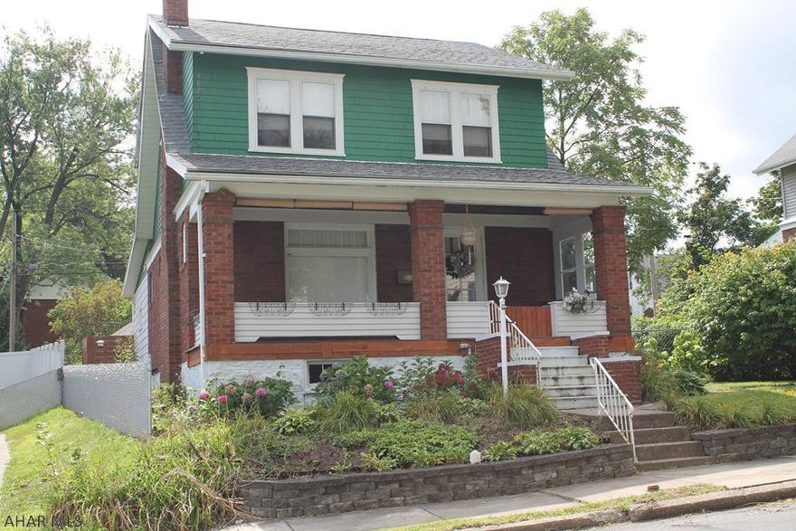 This stately home sits on a double lot and offers 3 bedrooms, 1 full bath on the second floor and a half bath on the 1st floor. The yard is fully fenced in with a storage shed and there is off street parking for 4+ vehicles. The home also has newer solid flooring on the main level, central air, and plenty of room for storage in the basement and attack. Call and schedule your showing today.