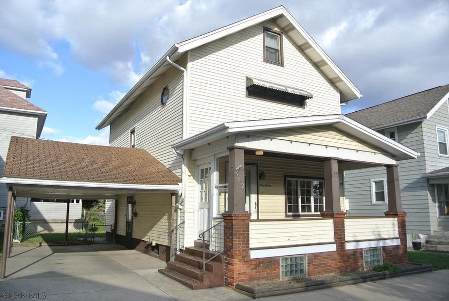 Great opportunity to have beautiful hardwood floors, spacious room, and many updates,  It features an adorable breakfast bar, 2 kitchen cabinet pantries, a double wall oven, a cook top with a down draft system, and plenty of recessed lighting.  Upstairs, enjoy the huge 12 x 22 master bedroom with a double closet, new carpeting, and a modern bath.  But...that's not all!!!!   Outside has vinyl siding, a large carport and a small sized fenced in yard that is big enough for a small dog and a swing  but small enough to easily maintain.  And,.you still get central A/C and a new heating system.   Great home...very low maintenance ..move in ready!!