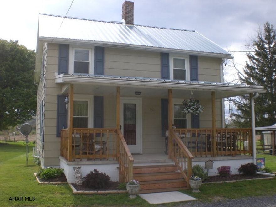 Well-maintained 2-story home. Newer metal roof, Thermo pane windows, Oil FA and Central. L.R., Kit, D.R., 1st floor laundry, Bath, 2 Beds and 2 Bonus Rooms. Nice level lot, 1-car detached garage. Front covered porch & side porch.