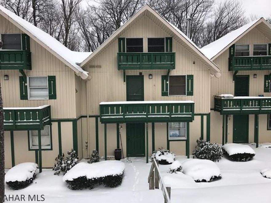 Beautiful, updated, 1st floor unit in the woods. Unit being sold with all appliances and furnishings. Patio, wood burner in living room. Eating area in kitchen. Association fees association fee is $360 per quarter which includes exterior maintenance, snow removal, grass, landscaping, garbage and exterior insurance.