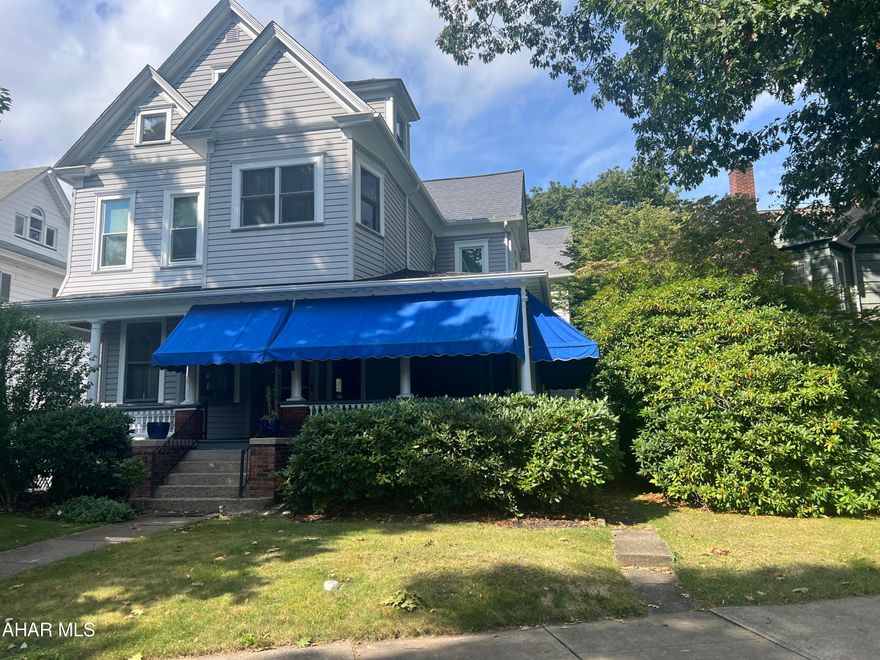 Beautiful turn of the century 2.5 story vinyl sided home overlooking the West Branch of the Susquehanna River. This stately home features over 3800 sq ft above grade and includes 2.5 baths and 4-5 bedrooms. Natural woodwork inside with decorative wood accents. First floor has a large living room with fireplace, formal dining room with fireplace, equipped kitchen, family room with gas fireplace and oak shelving, office with fireplace, half bath/laundry and foyer. Second floor has 4 bedrooms and two baths including the master bath with jet tub and separate shower and walk in closet.  Finished rooms on the third floor also. The furnace was replaced 2 yrs ago and has 4 zones. Circuit breakers. Two car detached garage and a one car detached garage along with a one car carport.  Front wrap around porch and awnings. This home is truly remarkable!