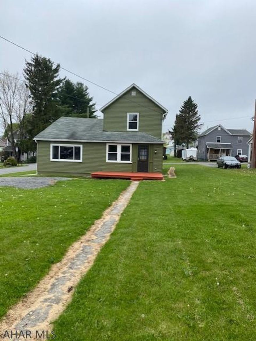 Three bedroom, 1 bath home with eat in kitchen, large master bedroom, laundry, and living room on first floor.  2 bedrooms, one full bath and large storage space on 2nd floor.  Blown insulation in attic in 2018.  New plumbing, new hot water tank, updated electric,  new baseboard heaters, new flooring and all new high quality windows and storm doors in 2017.  Freshly painted and located on a level corner lot.  Large garage/storage area attached to house.  Walking distance to Shade-Central City School.