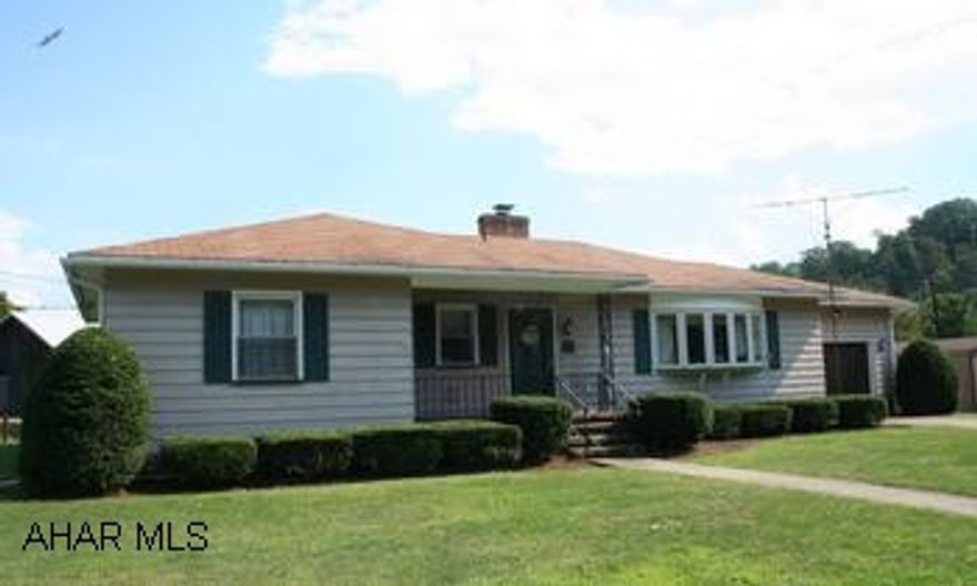 3BR/1 full bath ranch house on 0.411 acres in the village of Pavia, 1/2 mile to Blue Knob State Park. 3Br/ 1 full bath ranch house on 0.411 acres in the village of Pavia, 1/2 mile to Blue Knob State Park. Updated kitchen, dinette, spacious living room with bay window and electric fireplace. Full Basement / partially finished; has family room. Attached 1 car garage ; outdoor storage shed. Deck overlooking large back yard.