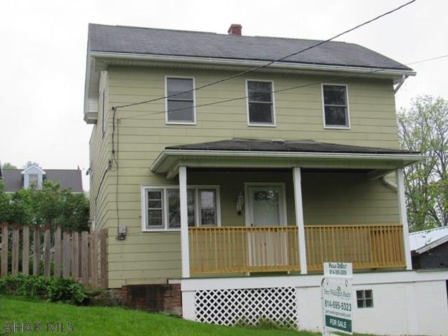 This 2 BR, 2 BA  is situated in the heart of Birmingham, PA where the Grier School is located. Renovations to this home in 2011 included new wiring, plumbing, the walls were torn down to the studs(With exception of the 2nd Flr stairway and office wall.) floors leveled, new insulation in attic and walls, new lighting, kitchen cabinets, granite counter tops, bathrooms remodeled, and new roof on outbuilding. This is a great starter home for the homeowner who doesn't want a lot of yardwork.  If you have been looking for a place where historic meets small town and for the perfect living experience this is where you want to be located, near the Little Juniata River, Spruce Creek, Tyrone, Huntingdon and with easy access to I99 to Altoona & State College!
