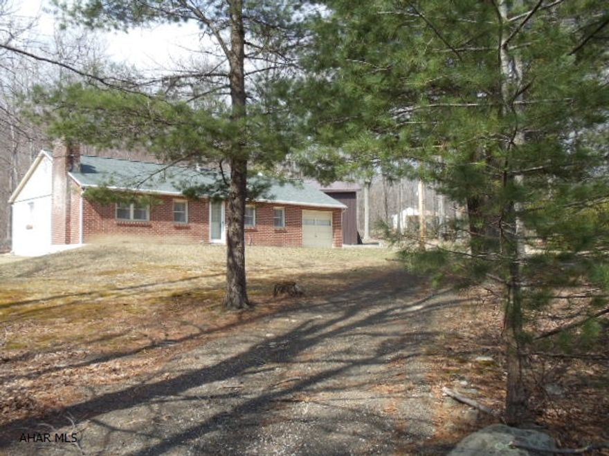 Use as a residential or perfect for hunter or fisherman! Nice 1-Story, fully furnished with 1-car attached garage. 20x20 Pole Barn. Approximately 1/2 hour to Cowan's Gap State Park Swimming and Boating. 3.26 acres wooded property with some pines. In Orbisonia. J-055