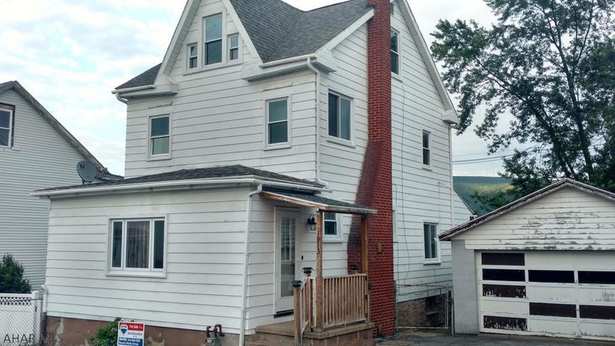 Nice starter home -  3 or 4 BR, 1.5 BA, 2.5 story - 1 car detached spacious garage, large fenced back yard with above ground pool, rear deck, also a spacious covered patio behind garage.