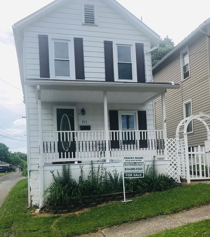 Adorable two bed one bath home in Hollidaysburg right up from the Dream restaurant.  This home was totally remodeled several years ago it has a new roof, soffit and fascia, hot water tank, furnace, 200 amp electric, new copper plumbing , new kitchen and bath.  The yard is totally fenced with a one car garage and workshop, it has been professionally cleaned from top to bottom.  A must see!!!