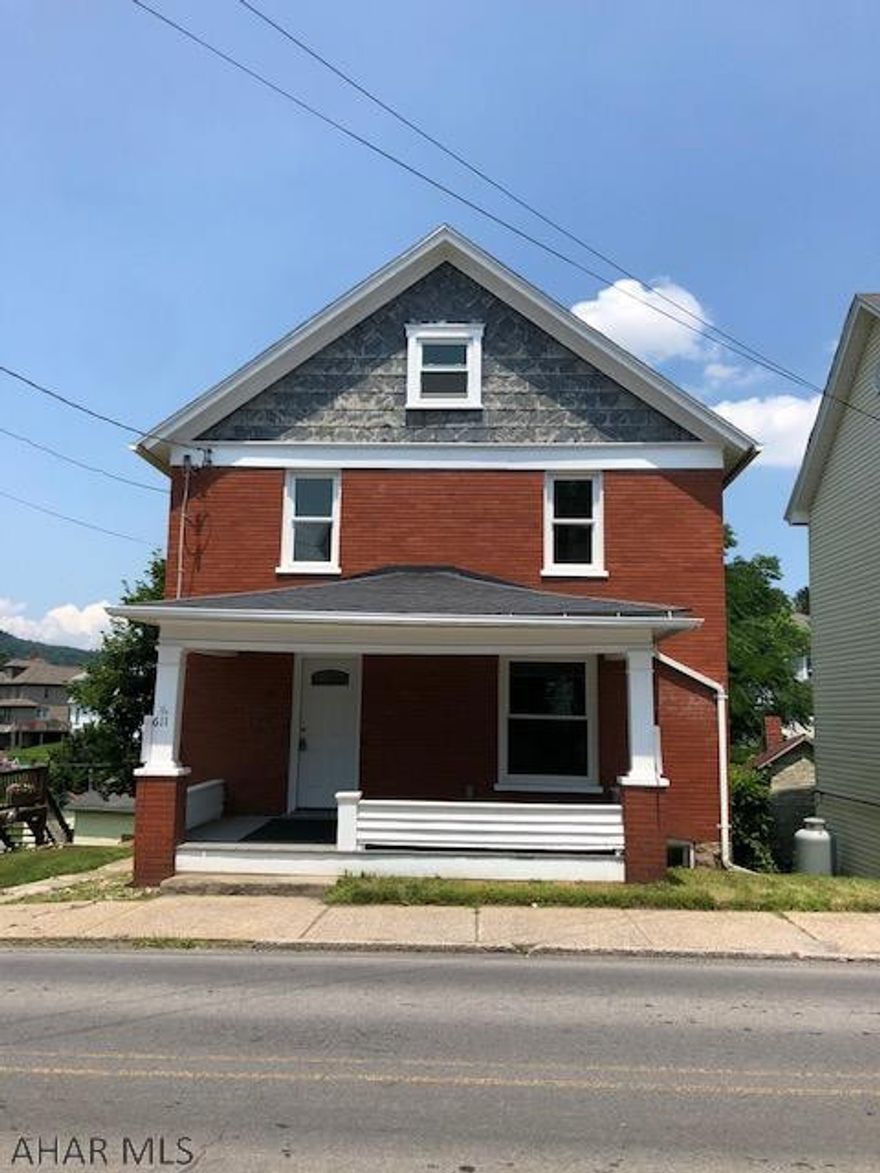 This gorgeous brick home in Roaring Spring has been meticulously updated with modern amenities.  From the moment you walk through the door you can tell that this home has been carefully redone with quality work and attention to detail.  All major mechanics are new-roof, furnace, windows, water heater, water line, plumbing, 200 amp electric box and gas lines.  Also features new light fixtures, kitchen cabinets, granite countertops, all stainless steel appliances, hardwood floors, all tile and fixtures in the bathrooms, front and rear entry doors are also all new!  Relax on the new rear deck.  Everything has been completely painted inside and out.  Laundry room with half bath off of kitchen.  Plenty of off street parking.