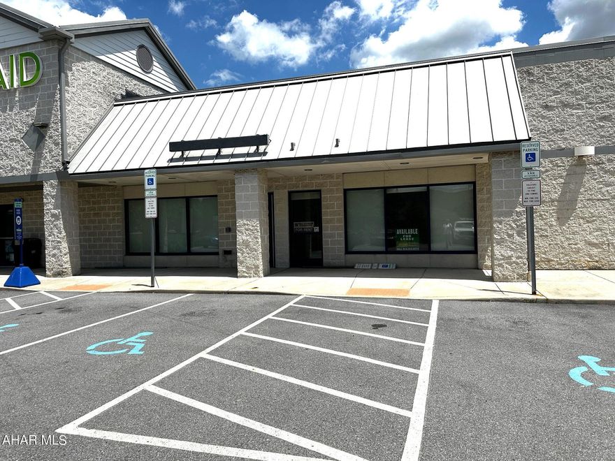 Spacious office perfect for large medical practice near Conemaugh Nason Hospital.    Many other possibilities including retail, educational use,  PT, etc.