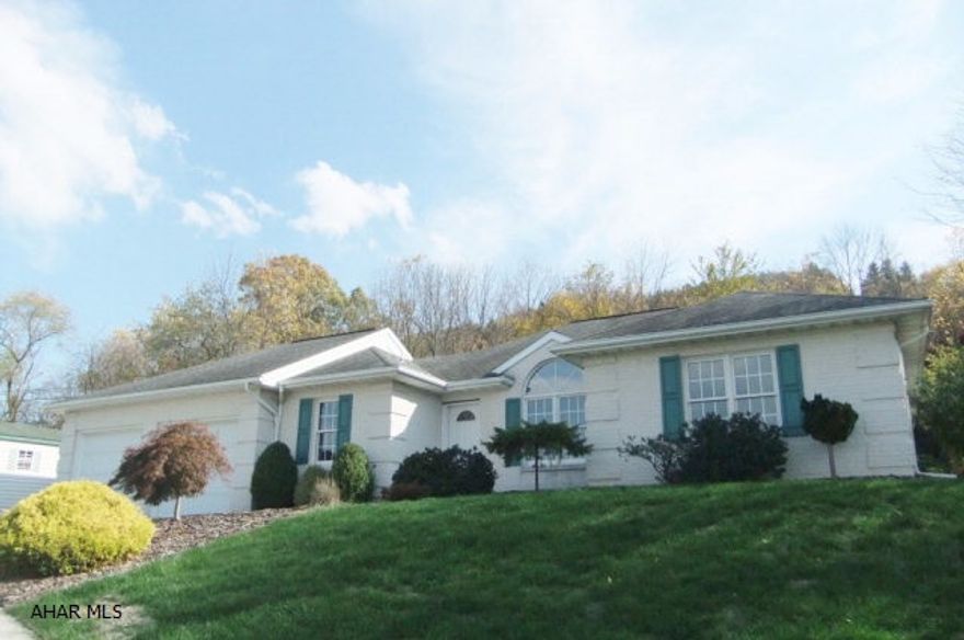 Fabulous all brick ranch home in Penn Farms area. Spacious living room with gas fireplace and vaulted ceilings, eat-in kitchen with breakfast bar and dining room combo. Stunning master suite includes vaulted/paneled ceilings and master bath with walk-in jacuzzi. Gas hot water radiant heat in floors and central air. First floor laundry, relaxing three season enclosed/screened porch off kitchen and large concrete patio with power awning off master suite w/ private setting. 2 car attached garage, large storage shed, whole house audio, laminate floors all on beautiful cul-de-sac street.