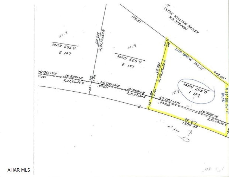 Ideal building lot for a cabin or permanent residence in a rural setting with great views.  Only minutes from downtown Bedford and close to Shawnee State Park.