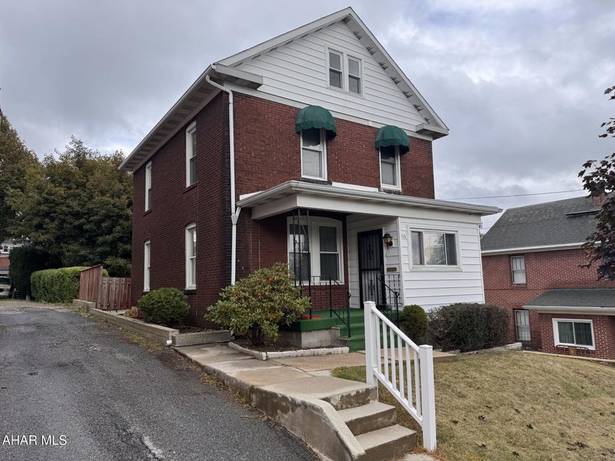 2 story brick home with spacious eat-in kitchen, formal DR, LR, and first floor family room.  3 bedroom and full bath on second floor.  Gas, hot water heat.  Large, rear deck.  Priced to sell!