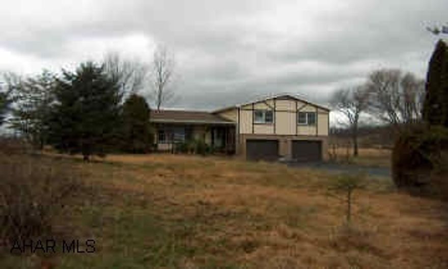 sold "as is" buyer must pay both (2%) transfer taxes.  See listing agent for addendum.  Property is located in Petersburg, zip code 16669.  Private setting. 2 car attached garage. Home needs some TLC.  Inground pool needs liner.