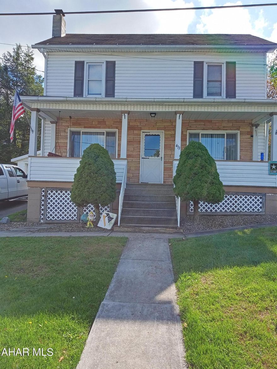 Charming 3 bedroom 1 bathroom in Portage, Pa. This home has a large back yard! A one car detached garage and a shed for extra storage! Contact me for your tour today!
