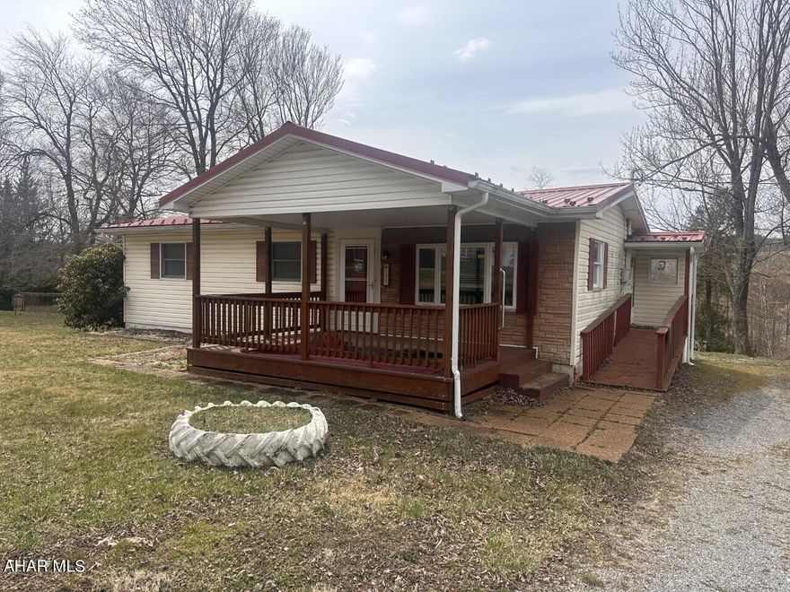 Cambria Heights SD 3 BR, 1 bath vinyl sided ranch home with newer metal roof. electric BB heat. appliances included. 1 car integral garage. Will need well drilled.