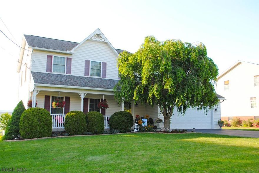 Beautiful 2 Story Vinyl home in Central Cambria school district! Built in 2005, the home features over 1600 square feet with additional space in lower level that can be finished. The first floor features a large family room with fireplace, separate living room & dining room and an amazing kitchen with granite counters and breakfast bar. The second floor offers 3 bedrooms including a large Master Bedroom with walk-in closet and attached full bath. Two additional bedrooms with double closets and ceiling fans and a full bath complete the floor. The lower level provides plenty of storage and laundry area. From the family room access the heated above ground pool and deck. Home has a large 2 car integral garage and shed out back. New furnace.