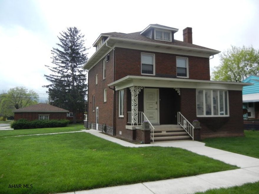 HWBB heat on first level; radiators on second.  Quiet serenity found in expansive, open 1st floor: 24x24 living room with tiled foyer and built in storage bench, formal dining room and eat-in kitchen.  Spacious rear patio with awning overlooks large lush side and rear lawn in a quiet neighborhood.  Sidewalk, roof, furnace, water heater, windows, exterior doors and electrical panel were all replaced in recent years.