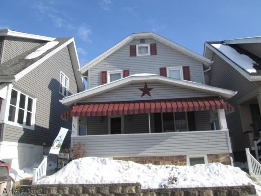 Very Nice Home Located on Walton Avenue. It has a very nice living space and beautiful fireplace and a very nice HEATED INGROUND POOL. Also an enclosed porch for nice relaxing by the pool with friends. Features 2 bedrooms with a possible nursery or small bedroom on the second floor and a 1/2 bath and changing room in the basement. Home as great amenities and possibility for a great place to call home.