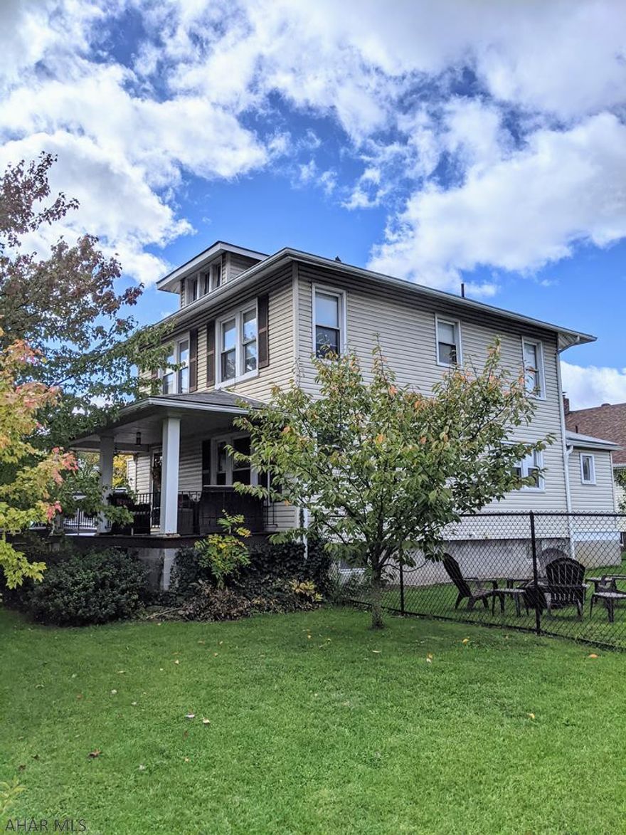 So many features to this lovely Garden Heights home! 3-4 bedrooms & 2 full baths. 1st floor laundry room. Updates throughout! Lots of parking space. HUGE 30'x30' 2 bay garage. Fully fenced in yard, raised garden beds, grape vines, crab apple tree. Front and back porches. Convenient location to shops, restaurants, I99, entertainment & several businesses.  This home is currently single family but used to be a duplex & could be easily converted back. So much to offer! Schedule your private showing today!