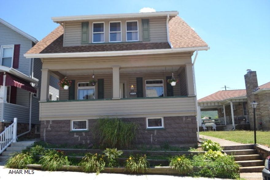 Terrific two-story that you won't want to miss! This cute home has an updated kitchen that is open to the dining room and charming woodwork in living room to give it just the right amount of character.  Upstairs you will find 3 BRs, each of which have a nice sized closet that is much larger than you would expect and gives plenty of room for storage.  Bath is updated and also has a large closet just outside.  Attractive landscaping out front lends to a great curb appeal & it also has a sweet front porch to relax & enjoy.  There is parking out back in the 1 car garage & the home has central air so no worries about the heat. Roof put on in 2010.  Call to set up your showing today!