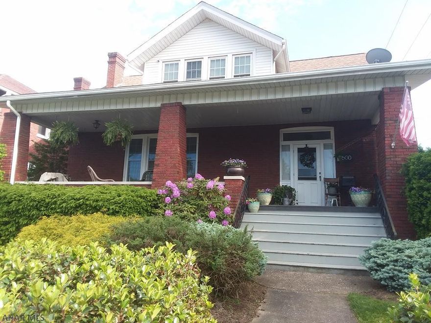 Just walking on the front porch you will fall in love with this home! Well maintained 2 story brick in the borough of Roaring Spring. This home has so much character w/bench seats, hardwood floors, pocket door, French door and built in book shelves. The first floor has a foyer w/large closet, living room w/gas fireplace, dining room with chandelier, kitchen w/corian counters, 1/2 bath, kitchen nook w/tile floor, and sun room w/stone floor, . 2nd Floor has 3 bedrooms and 2 full baths, attic pull down. In the basement is a family room w/fireplace, laundry w/W & D , gas furnace with 3 zones. Walk out into the back yard you have a patio, a pergola, shed w/electric, fenced in yard, grape arbor, garden and garage. Call today for a showing you will be glad you did! Listed for $157,000