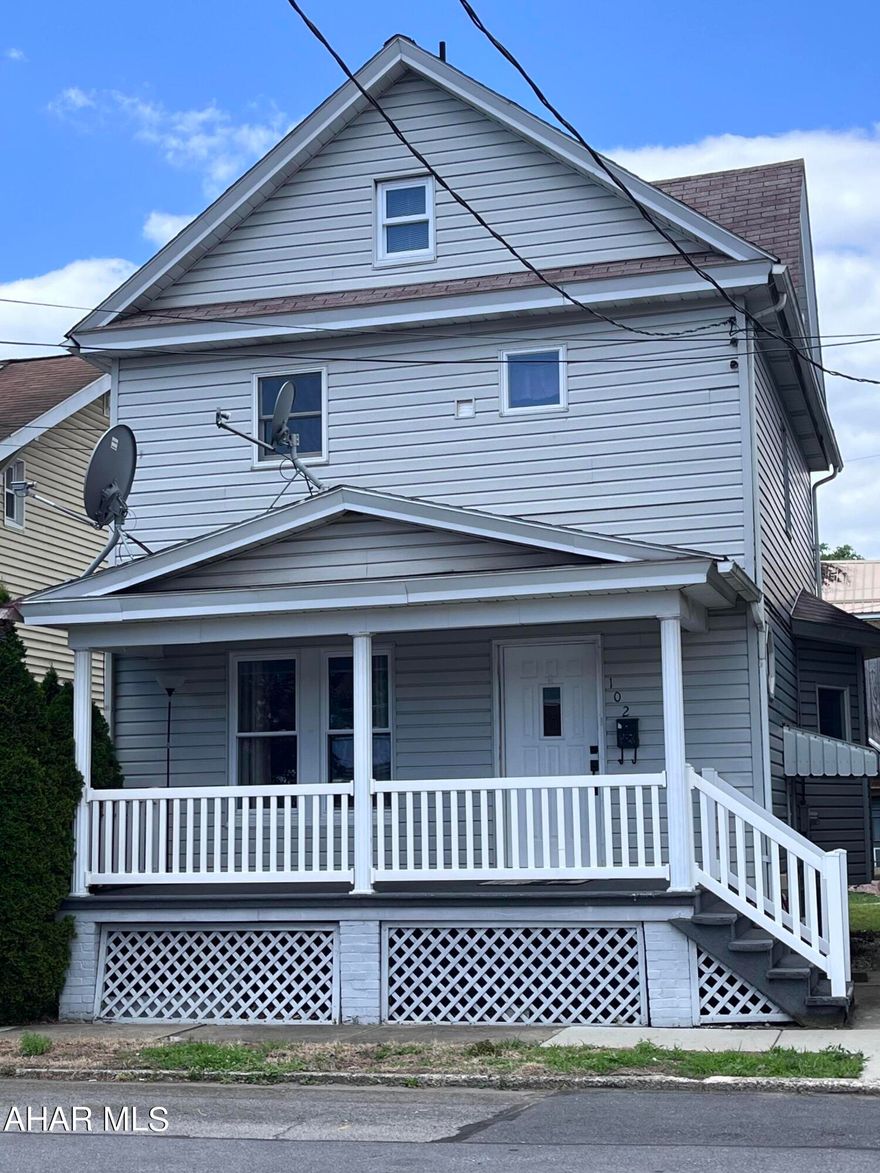 Super cute move in ready home in Hollidaysburg Boro perfect for someone wanting a starter home or a person looking to downsize. Although with this much space it is perfect for anyone.  Conveniently located to stores and entertainment areas or the diamond to enjoy all of the charm of Boro living.  This home is perfect for the person that does not like to cut grass although you can enjoy the outside on one of the 2 covered porches. You will find large rooms inside as well as storage areas in the basement or walk-up attic.  Price below assessed value to sell quickly.  Schedule your showing today.