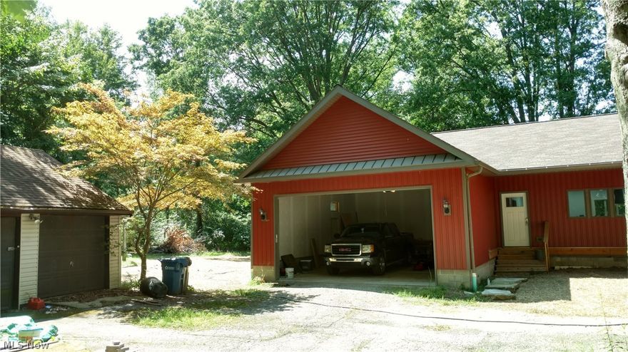 Awesome Newer Ranch nestled on private  1.5 wooded acres! Home offers 3 bedrooms, 2.5 baths, open floor plan w/additional family room.  Home just recently finished including beautiful master bath!  All new freshly painted!  Wooded lot-very private!