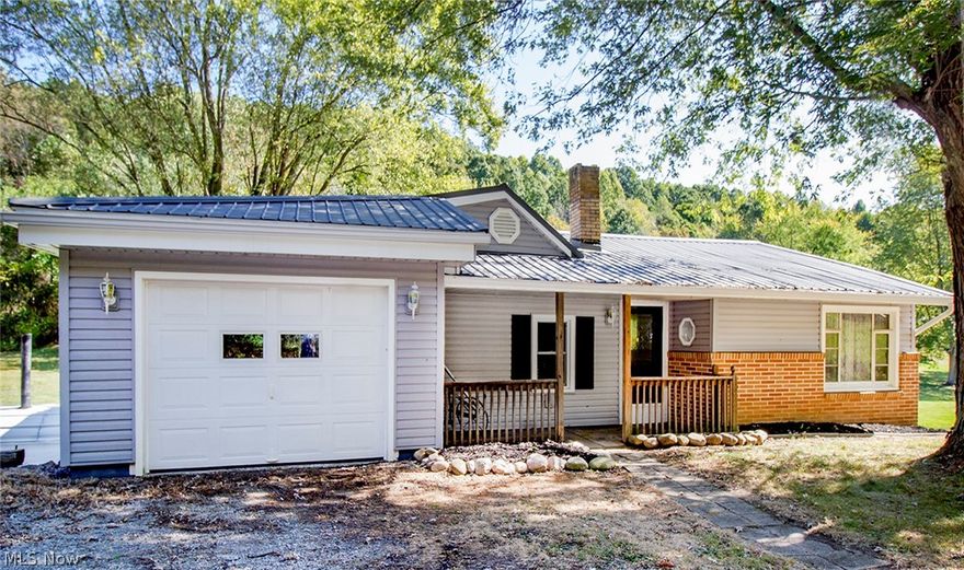 All the work has been done - move in ready.   Nice ranch home in Indian Valley School District conveniently located right off St Rt 36.  This two bedroom home with the possibilities to be three bedroom. This home has an attached garage, a two stall detached garage with workshop and an additional barn with loft and water. 
The home has newer vinyl siding,  windows, gutters, garage door and opener, high efficiency fuel oil furnace with aquatherm outdoor wood burner, blown in insulation. 
Additional updates also include newer carpeting, flooring, light fixtures, plumbing fixtures, countertops, steel roof, and bathroom.   Call today for your private showing.