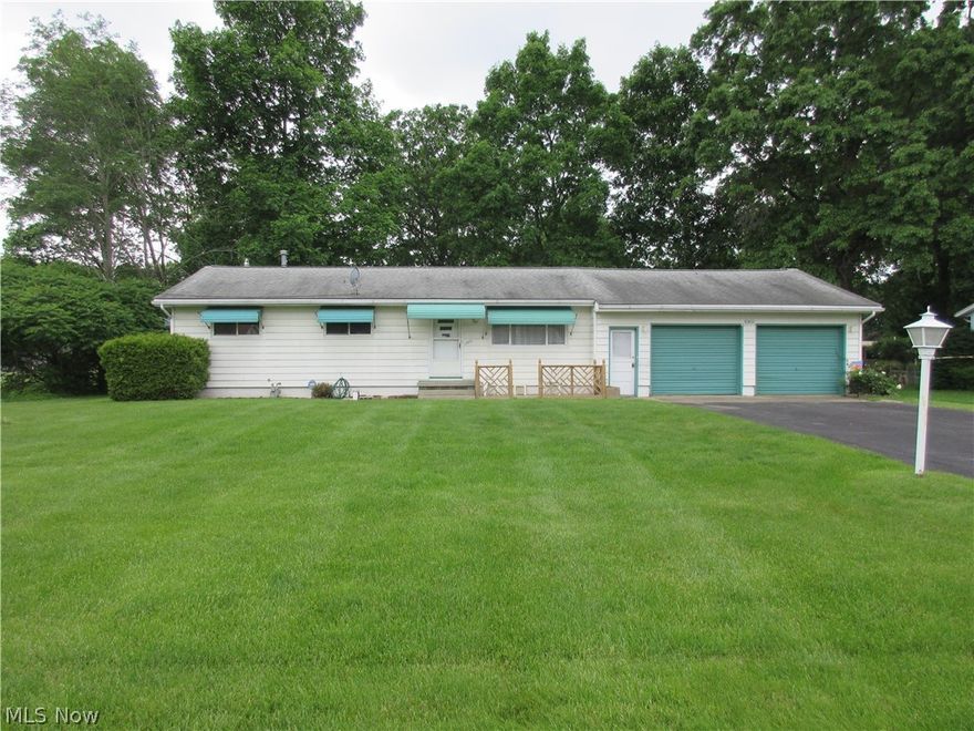 Move In Ready Ranch with 2184 Total Square Feet on a Nice almost ½ Acre Lot. Eat In Kitchen w/New Modern Paint, Plenty of Cabinets, Range & Fridge Stay. Open to Living Room w/New Modern Paint & New Carpet (Hardwood underneath). Four Bedrooms all w/ New Modern Paint & Carpeting (Hardwood underneath).  Nice Size Closets. Full Bath w/New Vanity & Commode & New Modern Paint. Full Large Walk Out Lower Level Freshly Painted. So much Storage Room!  Newer Washer & Dryer Stay. Over Sized Two Car Attached Garage. Vinyl Windows, 100 Amp Electrical. Wired for ADT. One Owner Home Well Maintained includes Home Warranty!