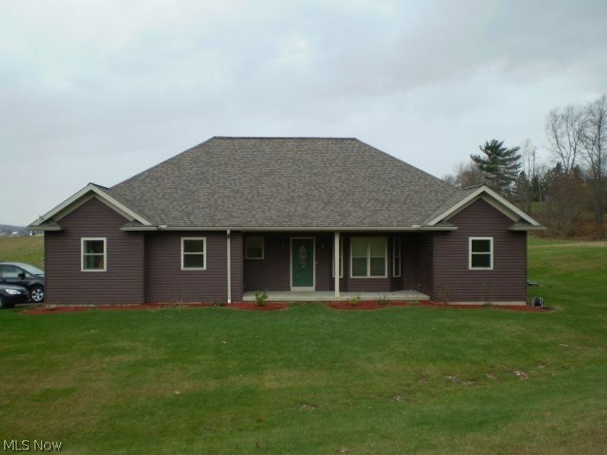 Welcome to this 5 year young, Amish-built ranch located close to highway access! Gorgeous wood trim and detail throughout! Solid wood doors for the closets and bedrooms! Open floor plan!  The kitchen has great storage with so many beautiful oak cabinets and plenty of counter space, too!  The large master bedroom boasts a walk-in closet and another closet with additional storage space! The master bathroom has double sinks, tile floors and a fantastic linen closet!  2 additional bedrooms share a spacious bath with deep linen cupboards!  Don't forget 1st floor laundry with shelving and a half-bath!  Another bedroom is located in the basement and could be used as an office.  The 3rd full bath is off the rec room. There is a finished section of the basement and tile flooring for a kitchen area as well.  With a few touches, a theater room could be added as well!  Storage in a few different locations in the basement!