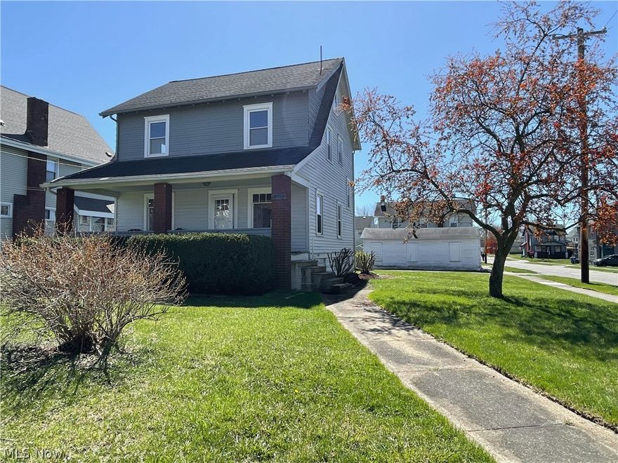 FUN FACT! This charming home was widely advertised as ‘Girard’s First Model Electric Home”! This 3-4 bedroom home, on a corner lot with sidewalks, offers a perfect blend of vintage appeal and modern comfort. As you enter, you'll be greeted by an arched doorway, natural woodwork, and hardwood floors with oversized baseboards. The living room features a decorative fireplace and crown molding that flows into the dining room, which has a built-in. The kitchen has a bow window, perfect for your plants and fresh herbs. The office and ½ bath complete the 1st floor. Upstairs are 3 bedrooms, a full bath, and another office/library or 4th bedroom (no closet). The walk-up attic offers additional storage. The basement has a shower, high-efficiency furnace, glass block windows, and more! Step outside to the inviting covered front porch, perfect for enjoying your morning coffee or relaxing in the evening. The fenced yard offers privacy and space for outdoor activities. Most windows have been replaced. The house roof was replaced in 2021. The furnace and central air are approx. 2012. The seller is offering a 1-year 2-10 home warranty for the buyer. Don't miss the opportunity to own a piece of Girard's history. Schedule your showing today!