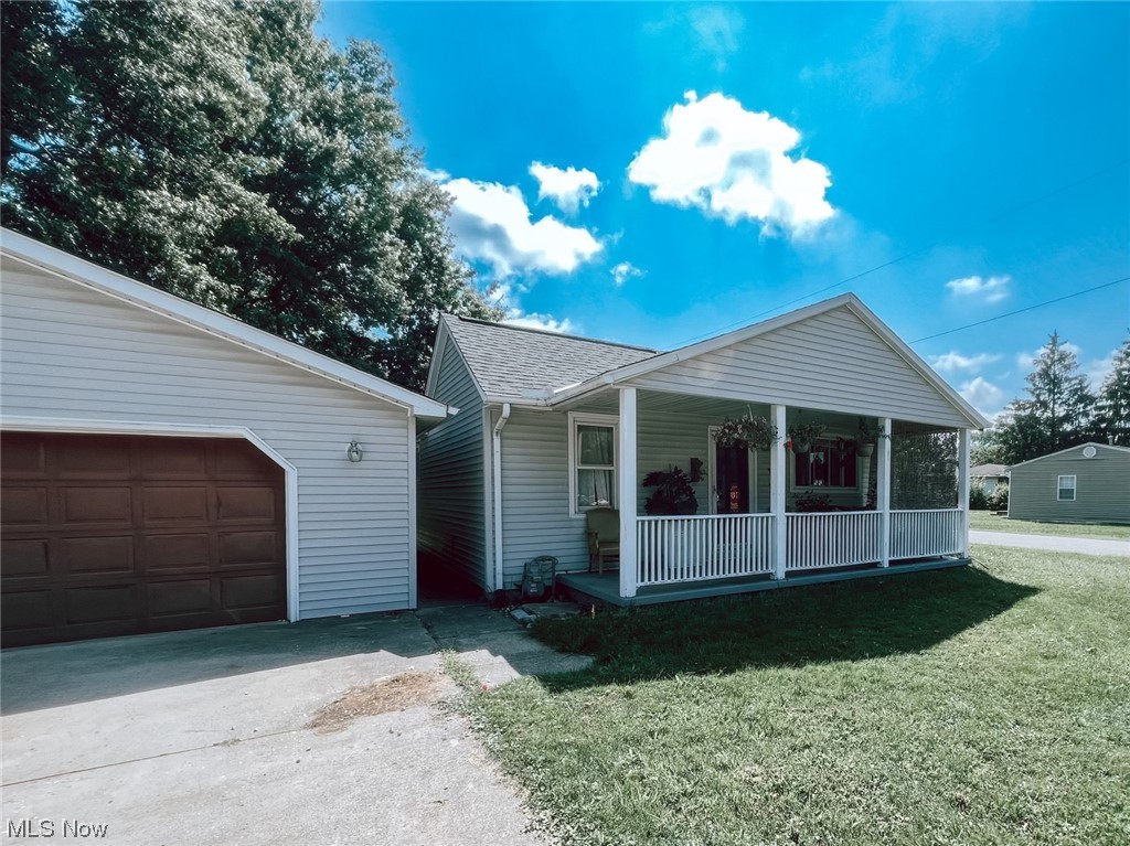 2 bedroom ranch on a double sized lot with 2 car garage in Sheffield Twp. Updated Kitchen and bathroom. All appliances stay including stackable washer and dryer. Great opportunity for one floor living! Investors this home is ready to rent! Nice big back yard with privacy fence. Newer roof, furnace and tankless one demand hot water. Show today!!