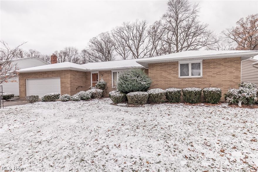 Well cared for 3 bedroom, 2.5 bath brick ranch situated in Dogwood Estates! This lovely home offers a spacious eat-in kitchen and has a separate dining area that is open to the living room. Off the kitchen there is a large family room that has a wood-burning fireplace and a sliding door leading out to a covered private patio and a good size yard. The master bedroom offers its own full bath, and there is a second full bath off the main hallway. All bedrooms are generous in size and have great closet space. There are hardwood floors underneath carpeting in living room, dining room and bedrooms. Completing this offering is a large basement with glass block windows, a 42X13 rec room, a workshop area, cedar closet, hobby room & an abundance of storage. Additional amenities/updates include attached 2-car garage, new furnace and central air, and hot water tank. Hurry! Don't miss out on this great valued home in a prime location!