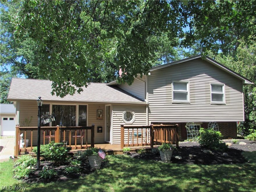 Just walk in and you’ll fall in love with your new home. This spacious (over 1,900 SF) and well maintained 4BR/1.5BA Split Level is waiting for a new family to enjoy it as much as the current owner. The home is located on a nice size .2 acre lot with plenty of green space to enjoy the front deck or rear covered porch. Newly updated Kitchen with Stainless appliances. Formal Dining Room with sliders to outdoor covered patio. Large Living Room with vaulted ceilings open to the dining and kitchen areas that is great for entertaining. Upstairs features 4 bedrooms and main bath (with private door to Master Bedroom). The upper floor has hardwood floors (including under carpeted rooms). The lower level features a large Family Room, laundry area, and half bath. Neutral colors throughout. Newly sided 2 Car detached garage. Newer roof (2008). Updated electrical. Newer whole house (GENERAC) back-up generator so you always have power during any storm! Owner is in process of having a new driveway an