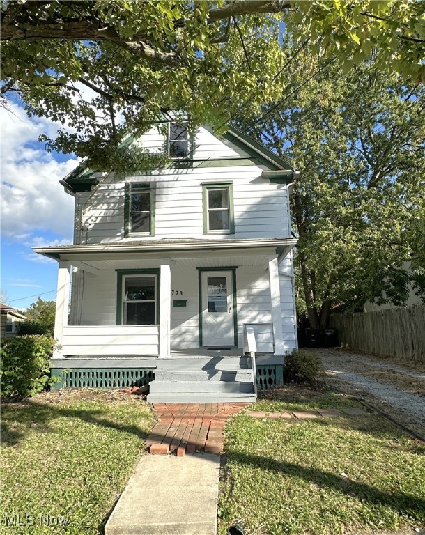 Must see! Perfect starter home for first-time buyers or great turn-key opportunity for investors. Immaculate and spacious 3 BR, 1.5 full BA colonial is located in quiet neighborhood on quaint brick street. Freshly painted throughout in neutral tones, first floor features living room, formal dining room, kitchen with oven/range and refrigerator, and half bath.
Upper floor has 3 bedrooms including spacious master BR and full bath with tub/shower combo. Lighted ceiling fans in most rooms. Pristine basement with laundry hookup and rinse sink.
Covered front porch is perfect for relaxing and taking in the fresh air. Additional convenient entry from either the back covered porch or side entry door is perfect for carrying in groceries or for quick access to the partially fenced backyard. Off-street parking and storage shed.
Updated windows and forced air gas heat. Home offers convenient access to local amenities, schools, shopping, and expressways.