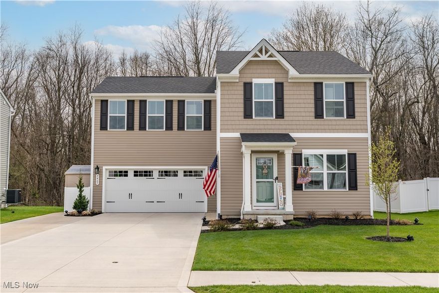 Welcome home to this almost new 4 bedroom 2 1/2 bath home!  You will love all the upgrades in this home and the private view out the back.  The sellers have added a brand new shower in the master bathroom, nice large deck off the kitchen with a covered pergola with screens, LVT in all areas except the 4 bedrooms are carpet, upgraded cabinets, granite countertops, extra parking pad in driveway, a gas range, storm doors on all 3 exterior doors, beautiful landscaping, all windows with 2" blinds, shelving in the garage, outside storage shed and much more.  Why build when you can have this home with all the upgrades.  Move in ready and meticulously maintained, only 1 1/2 years old.  Did I mention the Sippo Valley Bike Trail is right behind this lot behind a few lines of trees (this trail is 10 miles long).