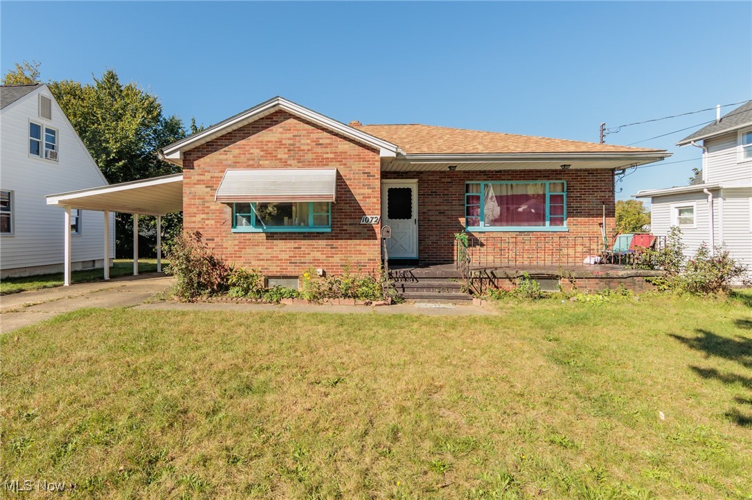 Welcome to this charming 3-bedroom, 1-bathroom ranch home! Step inside to discover a large eat-in kitchen, perfect for family meals and entertaining. The spacious living room features a generous window that floods the space with natural light, creating a warm and inviting atmosphere. The partially finished basement offers endless possibilities for additional living space or storage. With a comfortable layout and plenty of room to grow, this home is ready to be yours! Roof updated in 2021, Water heater tank 2023, Furnaces 2023. Freezer/Oven/Washer and dryer 2017.(Washer and dryer are negotiable)
