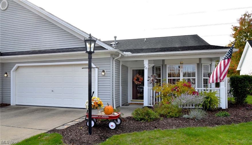 Move-in ready 1 floor living! This homey 2 bedroom, 2 full bath cluster home has beautiful quality updates.  It is obvious that the current home owners have poured love into every detail.  The HVAC, hot water heater, all appliances, vinyl flooring & luxury vinyl planking all new in 2020.  Granite countertops in kitchen in 2021 and additional (2nd) pantry built 2023.  Large primary bedroom with walk-in closet and ensuite. In addition to the 2 bedrooms you will find an office located through french doors from the dining area. Welcoming eat-in kitchen with breakfast bar hand crafted from Ambrosia Maple. The vaulted living room features a gas fireplace to focus attention to the warmth of the room. 2 car attached garage with attic storage. Located in a cul de sac, from the front porch to the back patio and everything in between here is your opportunity to own a beautiful single family home without the yard maintenance that typically comes with a home.