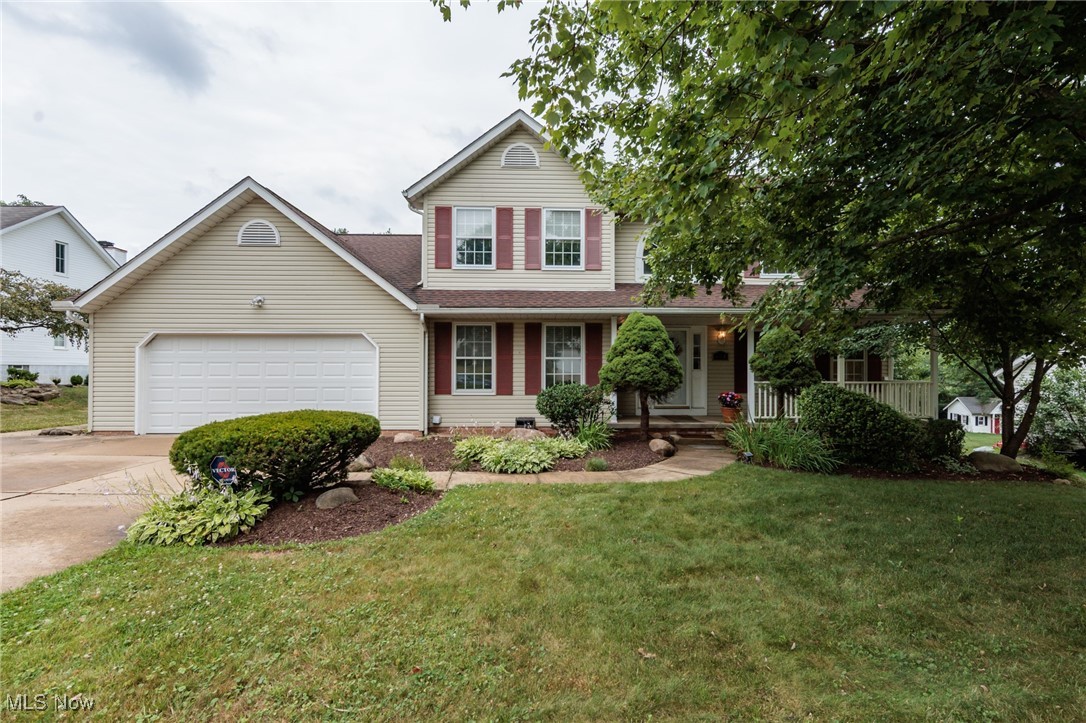 Welcome to this beautifully maintained and spacious 4 bedroom, 3 1/2 bathroom colonial nestled in the desirable Robin's Trace subdivision in the City of Green. Built in 1995, this 2,523 sq. ft. home offers a perfect blend of comfort and functionality. This home features a large eat-in-kitchen, including all stainless steel appliances, including new refrigerator (2025). The Laundry Room is conveniently located on the first floor, including the washer and dryer. There is a den/office space, formal living and dining room, family room and powder room on the first floor. New carpeting (2025) has been installed along with fresh paint and light fixtures. The Second Floor boasts a nice master suite, walk-in closet and ensuite with a jetted tub for your relaxation. There are three additional bedrooms and bathroom with newer LTV flooring (2023) and ceiling fans. The finished basement provides an extra space for enjoyment, including a pool table and Nordic Track Elliptical Machine, new carpeting (2024) with a full bathroom. There is an attached two car garage, new garage door and opener (2025) and beautiful landscaping with a front porch for those tranquil evenings. A one-year home warranty is provided through APHW. Being sold "As Is". POS completed and Seller will make any necessary repairs. Robin's Trace offers a private pond, and a private park with a playground and pavilion. Located on a beautiful tree lined street within the Green Local School District, this home in conveniently located near local amenities, restaurants, parks and major highways. Don't miss your opportunity to own this beautifully maintained and move-in ready home in a sought-after location!