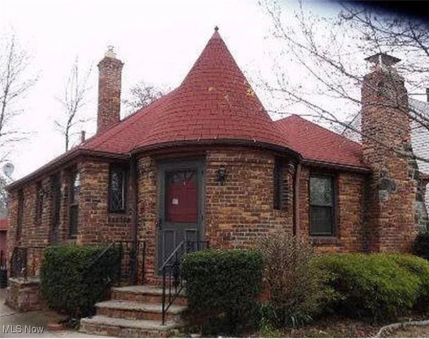 Your home is your castle-  make this castle yours!  Unique one of a kind built with excellent old world craftsmanship. Applianced Kitchen boasts generously sized eating area, abundant cabinets, ceramic & glass tile backsplash, ceramic floor. Large Livingroom open to Dining area or Great room!  Solid wood trim and doors. Two Fireplaces, one in Living room & another in basement rec room! 2nd floor features a cozy private bedroom with hardwood floor under carpet. Large open room across from it is attic or unfinished bedroom/office/bonus room featuring large cedar closet  All natural hardwood floors throughout except kitchen & bath. 
Rec room/Family room with stone fireplace in basement. Basement also features storage room, small unfinished area off rec room, plus a large open area.  Furnace approx 3 years. New Roof (complete tear-off) and gutters 2022.  2car garage, deck. Well maintained home in desirable Kamms Corner/Westpark area location!  A little t l c and your personal touches will make your beautiful castle shine !