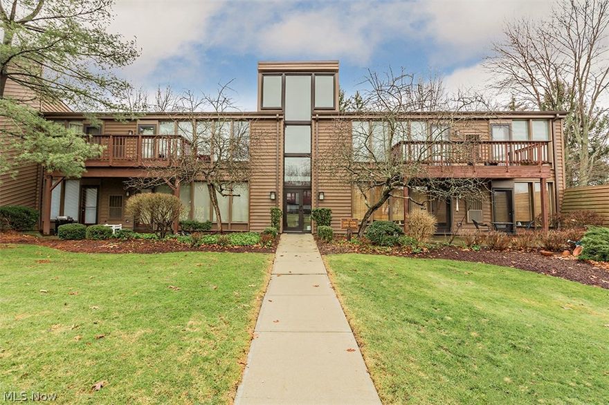 Move right into this well cared for condo. Freshly painted, open floor plan with newer laminate flooring in living and dining areas. Cook in your updated kitchen with all appliances included and up to date tile flooring. Renovated bath includes a jacuzzi tub, granite counter top, and tile floor. The master suite boasts a generous walk in closet. The second bedroom is also carpeted.  There is an in-unit washer and dryer/laundry area. Other updates include newer windows, custom blinds, 6 panel doors, updated lighting and newer carpets. The covered patio overlooks a wooded area for added privacy. Unit includes garage parking with storage. Enjoy Greenwood Village clubhouse with outdoor pool, indoor pool, fitness center, tennis courts, hiking trails and a lake. Greenwood Village is located next to the Cuyahoga Valley National Park and MetroPark trails.