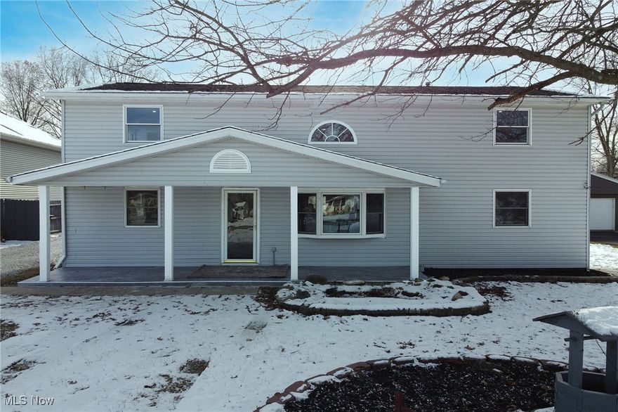 Take a look at our newly renovated and impressive 2,800-square-foot property. This home delivers modern living to its best. Enjoy a huge 3.5-car, high-ceiling garage, sleek ceramic-stone porch at the entry, and a bright open layout with a towering two-story great room, elegant lighting fixtures, formal dining room space, full bath and a first-floor bedroom. The brand-new designer kitchen features upscale appliances, breakfast bar, abundant cabinets and counter space, custom backsplash, and an oversized pantry. Add the comfortable family room off the back of the home for more comfort. Upstairs offers laundry room, a stylish full bath in the hallway, and a dream primary suite with a custom walk-in closet and a spa-like custom ceramic shower with dual shower heads, niche, and bench seating. Fresh, modern, updated, and move-in ready—perfect for car enthusiasts who also want a touch of elegant space, style, and zero projects. ---2025-ROOF, FURNACE, H20, APPLIANCES, KITCHEN, BATHS, PANTRY, OWNERS SUITE CUSTOM CLOSET, FLOORS, LIGHTING, PAINT, GARAGE DRYWALL.