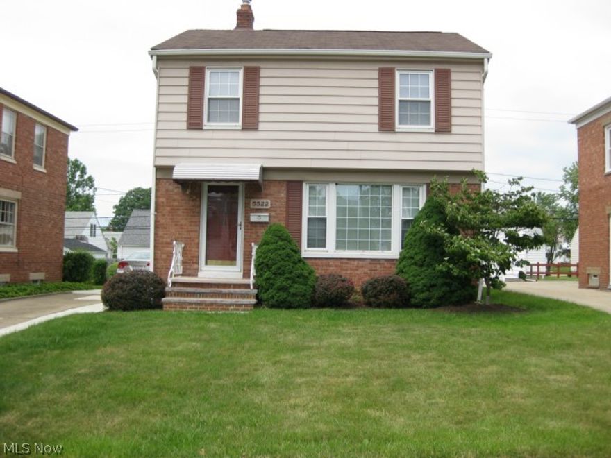 Complete Maple Heights Makeover!  3 BR Brick 2 Bath colonial. Every room is tastefully painted! Dark/White Chocolate cabinets and new counter top.  Formal dining room flows right off off of the kitchen. New carpet installed in living, dining rooms. Large master bedroom and all bedrooms have nice wood floors. House has new furnace, new hot water tank, central Air, whole house attic fan and ceiling fans in dining and master bedrooms. Other improvements Include newer windows, Basement Glass block, Storm Doors, Electrical upgraded. Basement Laundry Room has newer cabinets. Newly remodeled Full Bath In Basement. And Newly Remodeled Bath Up. 1 1/2 Car Garage, covered patio with small deck off of back of garage. COST OF Monthly monitoring fee on SECURITY SYSTEM INCLUDED for term of lease purchase or lease option. NO CREDIT? CHALLENGED CREDIT? No Banks! Dn payment negotiable on credit SCORE. Household Gross income 4X monthly payment amount. Owner-financed price is $89,900. NO SECTION 8.