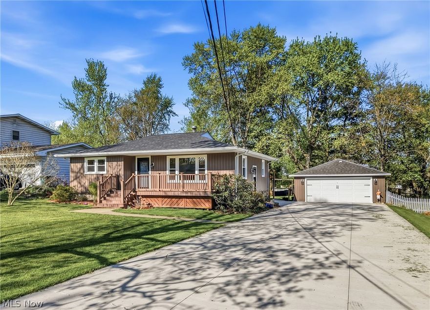 This well-maintained home offers extensive updates that provide both peace of mind and modern appeal. Recent exterior improvements include new vertical vinyl siding and soffit, a new roof, new concrete driveway, new windows, and updated exterior doors with Larson Platinum storm doors. Enjoy outdoor living at its best with a two-tiered concrete patio featuring a pergola and custom-built TV cabinet, along with a newer composite deck, ideal for entertaining or relaxing. A two-story shed provides excellent additional storage. Inside, the home features hardwood floors, a freshly painted interior, some new 6-panel doors with updated hardware, new baseboard trim & moldings, & select updated light fixtures. The main floor includes an updated full bath, while the kitchen is equipped with new stainless steel appliances. The basement offers added versatility with glass block windows, newer furnace & central air (approx. 5 years old) and prior waterproofing by a previous owner. It includes a half bath, laundry area with washer, dryer, and utility sink, plus a rec room and potential 4th bedroom, just awaiting flooring to complete the space. A solid, well-updated home with both high-end improvements and standout outdoor living spaces ready for its next owner.