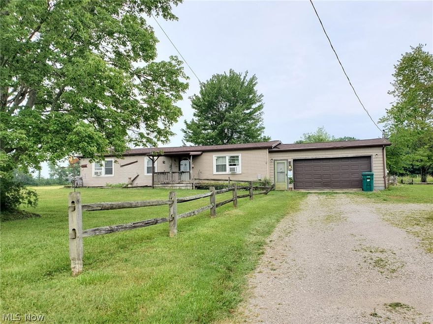 Want country living? This home is for you. If you're just starting out with your first home or you are downsizing but still want the peace and quiet that the country has to offer, you don't want to miss out. One floor living with 3 bedrooms, one and half baths, attached garage on one acre..Owner had taken time to put tongue and groove solid wood on all the ceiling throughout the home to make it look more rustic. This home just had a new roof in 2023, all windows except one has been replaced within the last 5yrs, new aerator in the septic and water softener for the well was just replaced. Update some cosmetic things throughout to make it your own and just move in. Great location for the price don't miss out.