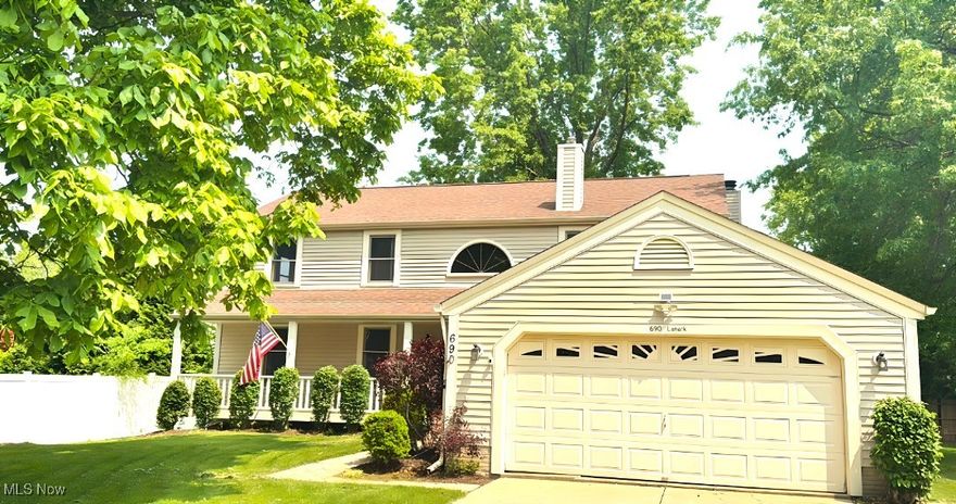 Great opportunity awaits you in "The Pines Subdivision"! This home is situated on cul-de-sac street and features 4-large bedrooms, 2.5-baths, a gorgeous sunroom, first floor laundry room, eat-in kitchen, a living room, family room and dining room for all your entertainment needs. The home boasts a partially finished basement, with a second laundry space and storage space. The sunroom has a gas fireplace and sliding door which leads out to the large deck and fully fenced yard. The home has a great openness to it which allows for the perfect entertainment space for hosting gatherings or holiday meals. The eat in kitchen flows seamlessly into the formal dining room while being open to the family room as well. Cozy up in the family room with a wood burning fireplace which has another set of sliding doors to the deck and backyard. The attached oversized garage conveniently enters the home coming into one of the two laundry rooms available. Upstairs the owner's suite that is sure to delight with its private bath & walk in closet. Key
updates include a new roof, furnace & central air system all installed in 2013, and a new sump pump in 2017. This home is located in a highly desirable neighborhood, where residents can enjoy access to a pool, playground, & pavilion. All of this plus a home warranty. There is quick access to the freeway making it easy to get to areas like Mentor or Downtown Cleveland. Don't miss your chance to own this home. Schedule your appointment today!